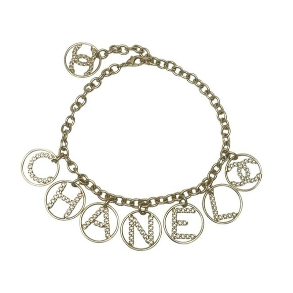 CHANEL 2019 Spring Collection Gold Metal & Logo Bubble Charm Pendant Necklace - Picture 1 of 7